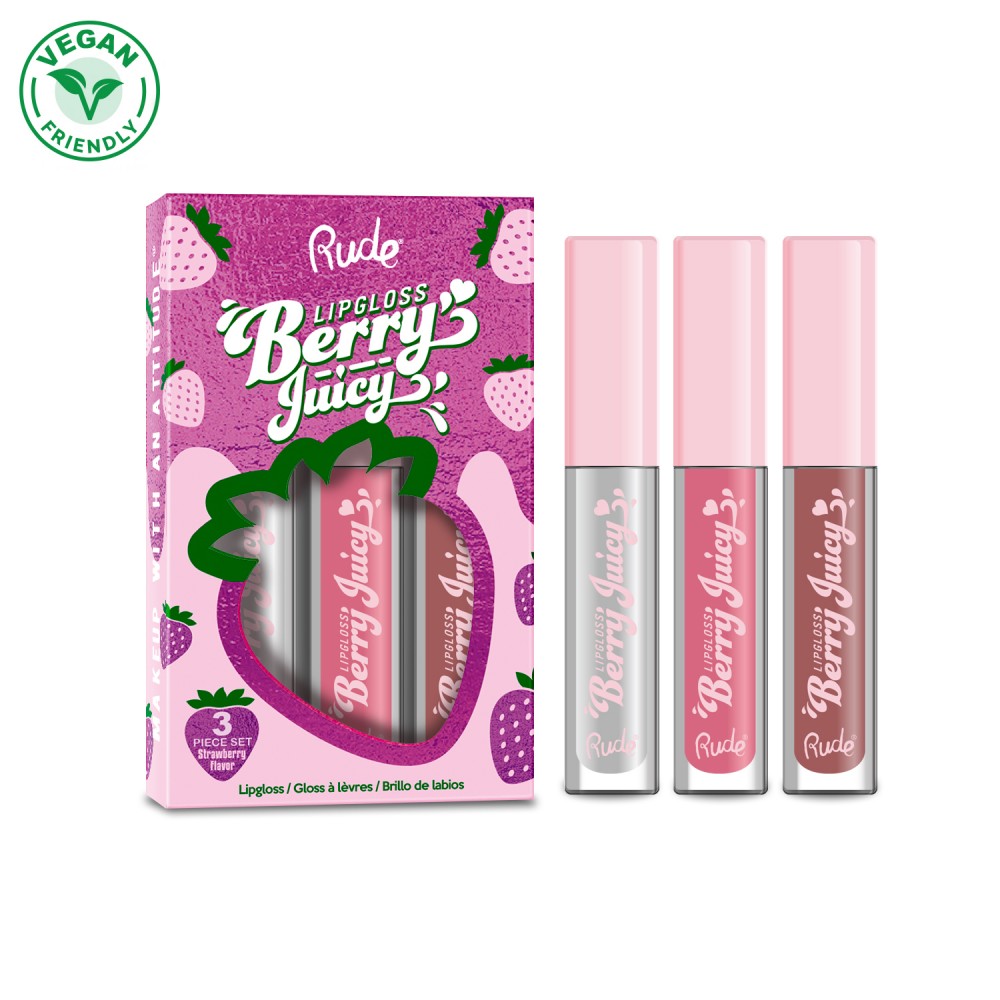 RUDE Berry Juicy Lip Gloss Set 3pc