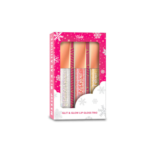 Rude Glit & Glo 3pc Gloss Set